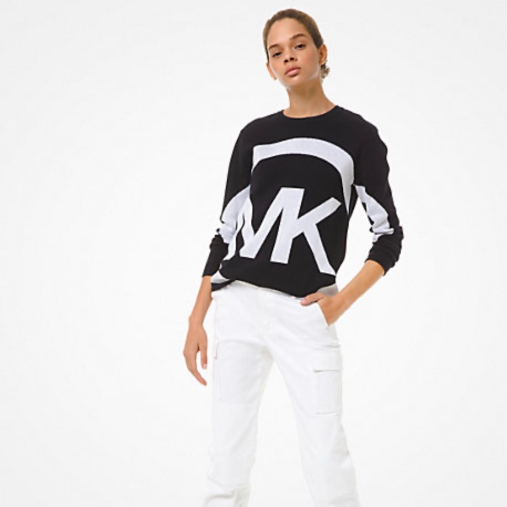 Micheal Kors cotton logo-circle sweater size XS